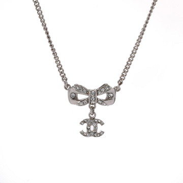 シャネル ネックレス シルバー/ホワイト A98005 メタル/クリスタル レディース ジュエリー 【中古】【jewelry】