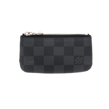 ルイ ヴィトン ダミエグラフィット ポシェットクレ ブラック N60155 ダミエキャンバス メンズ 財布 【中古】【purse】