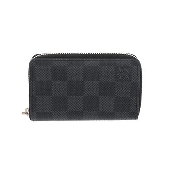 ルイ ヴィトン ダミエグラフィット ジッピ―コインパース ブラック N63076 ダミエキャンバス メンズ 財布 【中古】【purse】