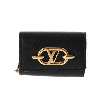 ルイ ヴィトン ビジューサック イヤホンホルダー LVリンク ブラック M00829 カーフ ユニセックス 【中古】【other】