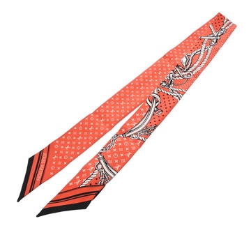 ルイ ヴィトン モノグラム/ダミエ バンドーBB セーラーバンダナ レッド M79821 シルク100％ レディース 【中古】【other】