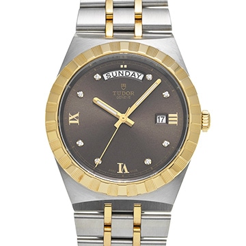 チューダー / チュードル ロイヤル 28603 チョコレートブラウン/ダイヤモンド メンズ 時計 【中古】【wristwatch】