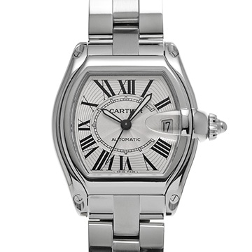 カルティエ ロードスター LM W62025V3 シルバー メンズ 時計 【中古】【wristwatch】