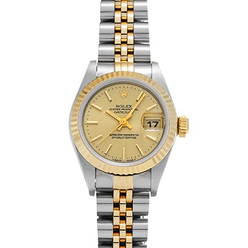 ロレックス デイトジャスト 69173 シャンパン レディース 時計 【中古】【wristwatch】