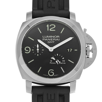 パネライ ルミノール 1950 3デイズ GMT パワーリザーブ オートマティック アッチャイオ PAM00321 ブラック メンズ 時計 【中古】【wristwatch】