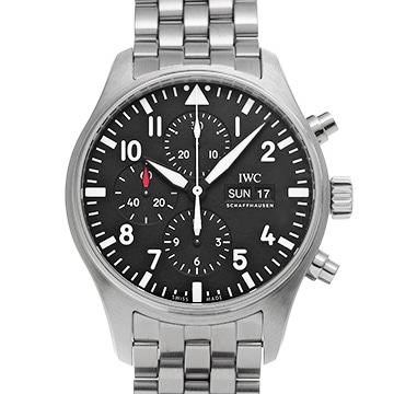 IWC パイロットウォッチ クロノグラフ IW377710 ブラック メンズ 時計 【中古】【wristwatch】