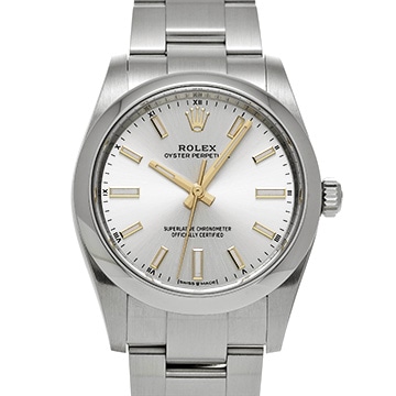 ロレックス オイスターパーペチュアル 34 124200 シルバー ユニセックス 時計 【中古】【wristwatch】