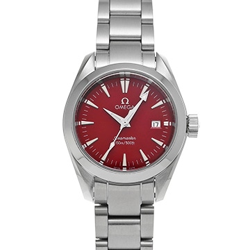 オメガ シーマスター アクアテラ 2577.60 レッド レディース 時計 【中古】【wristwatch】