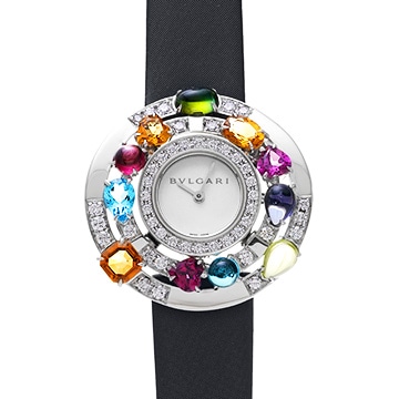 ブルガリ  アストラーレチェルキ マルチストーン AEW36G ホワイト レディース 時計 【中古】【wristwatch】