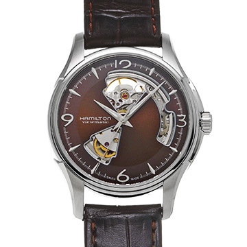 ハミルトン ジャズマスター オープンハート オート H32565595 ブラウン メンズ 時計 【中古】【wristwatch】