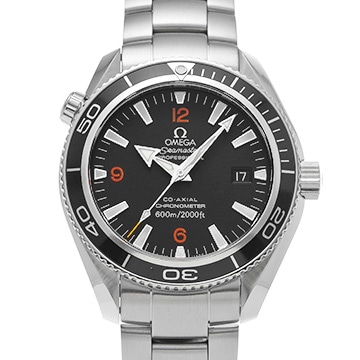 オメガ シーマスター プラネットオーシャン 600 コーアクシャル 2201.51 ブラック メンズ 時計 【中古】【wristwatch】