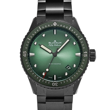 ブランパン フィフティ ファゾムス バチスカーフ 5000 0153 01S グリーン メンズ 時計 【中古】【wristwatch】