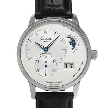 グラスヒュッテ オリジナル パノマティック ルナ 1-90-02-42-32-05 シルバー メンズ 時計 【中古】【wristwatch】