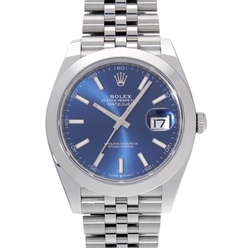 ロレックス デイトジャスト 41 126300 ブライトブルー メンズ 時計 【中古】【wristwatch】