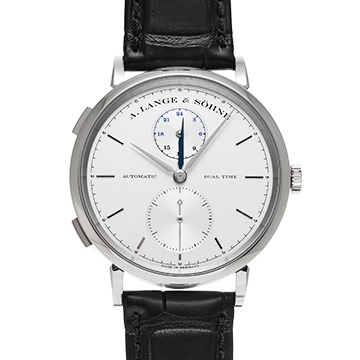 ランゲ&ゾーネ サクソニア デュアルタイム 385.026 シルバー メンズ 時計 【中古】【wristwatch】