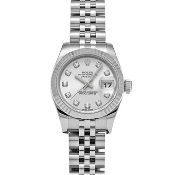 ロレックス デイトジャスト 179174G シルバー/ダイヤモンド レディース 時計 【中古】【wristwatch】