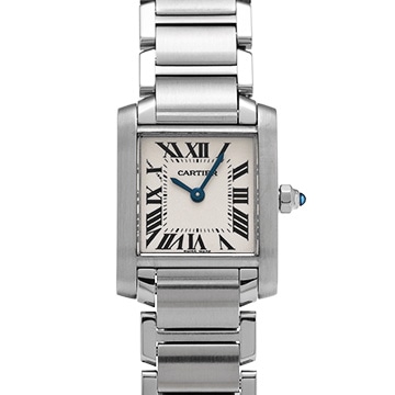 カルティエ タンクフランセーズ SM W51008Q3 シルバー レディース 時計 【中古】【wristwatch】