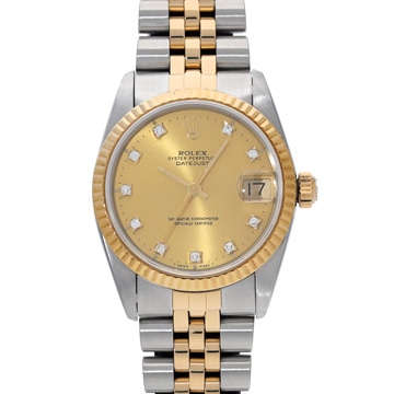 ロレックス デイトジャスト 68273G シャンパン/ダイヤモンド ユニセックス 時計 【中古】【wristwatch】