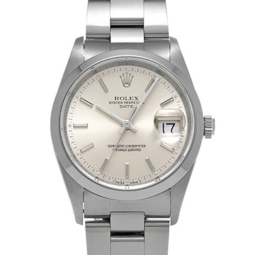 ロレックス オイスターパーペチュアル デイト 15200 シルバー メンズ 時計 【中古】【wristwatch】