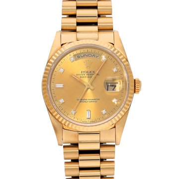 ロレックス デイデイト 18238A シャンパン/ダイヤモンド メンズ 時計 【中古】【wristwatch】
