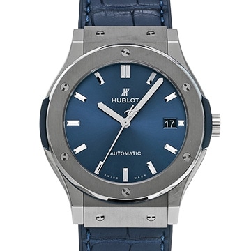 ウブロ クラシックフュージョン チタニウム ブルー 511.NX.7170.LR ブルー メンズ 時計 【中古】【wristwatch】