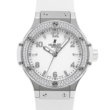 ウブロ ビッグバン スチール ホワイト ダイヤモンド 361.SE.2010.RW.1104 ホワイト レディース 時計 【中古】【wristwatch】