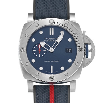 パネライ サブマーシブル クアランタクアトロ ルナ・ロッサ PAM01391 ブルー メンズ 時計 【中古】【wristwatch】