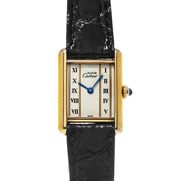 カルティエ マストタンク ヴェルメイユ SM W1003053 アイボリー レディース 時計 【中古】【wristwatch】