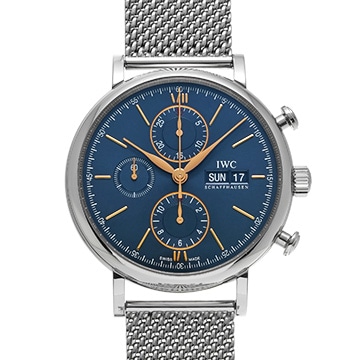 IWC ポートフィノ クロノグラフ IW391036 ブルー メンズ 時計 【中古】【wristwatch】