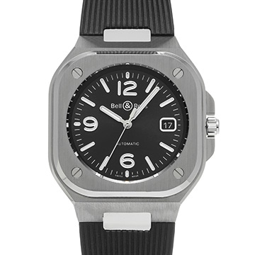 ベル＆ロス BR 05 ブラックスチール BR05A-BL-ST/SRB ブラック メンズ 時計 【中古】【wristwatch】