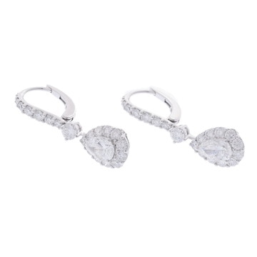 グラフ ペアシェイプ アイコン ピアス シルバー RGE1523 K18ホワイトゴールド WG レディース ジュエリー 【中古】【jewelry】