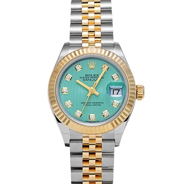 ロレックス レディ デイトジャスト 28 279173G ミントグリーン/ダイヤモンド レディース 時計 【中古】【wristwatch】