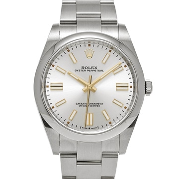 ロレックス オイスターパーペチュアル 41 124300 シルバー メンズ 時計 【中古】【wristwatch】