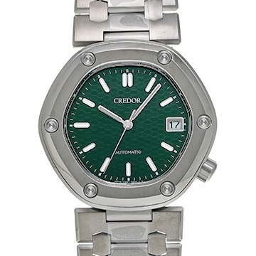 セイコー クレドール ロコモティブ GCCR997 グリーン メンズ 時計 【中古】【wristwatch】