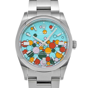 ロレックス オイスターパーペチュアル 36 126000 ターコイズブルー セレブレーションモチーフ メンズ 時計 【中古】【wristwatch】