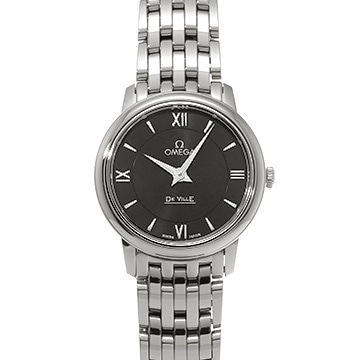 オメガ デ・ヴィル プレステージ 424.10.27.60.01.001 ブラック レディース 時計 【中古】【wristwatch】