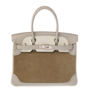 エルメス バーキン 30 ギリーズ グリスパール/グリスカイユ トリヨンクレマンス/グリズリー/エヴァーカラー レディース バッグ 【中古】【bag】