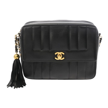 シャネル マドモアゼル チェーンショルダー ブラック ラムスキン レディース バッグ 【中古】【bag】