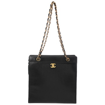 シャネル チェーントート ブラック キャビアスキン レディース バッグ 【中古】【bag】