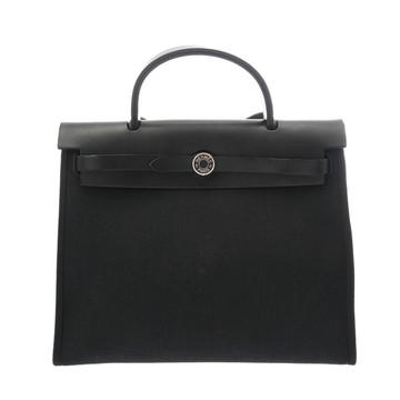 エルメス エールバッグ ジップ PM ブラック トワルオフィシエ/ヴァッシュハンター レディース バッグ 【中古】【bag】