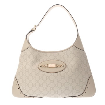 グッチ ホースビット/グッチシマ ワンショルダーバッグ ホワイト 145781 484514 レザー レディース バッグ 【中古】【bag】