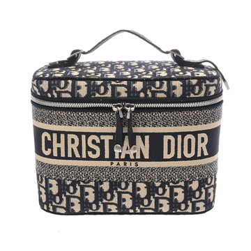 ディオール TRAVEL ヴァニティ スモール グレー S5417VRIW オブリーク・ジャガードキャンバス レディース バッグ 【中古】【bag】