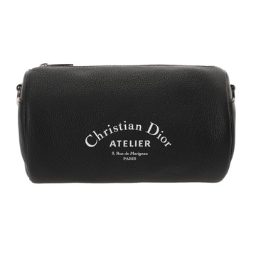 ディオール Atelier Roller ブラック 1ATPO061 グレインレザー メンズ バッグ 【中古】【bag】