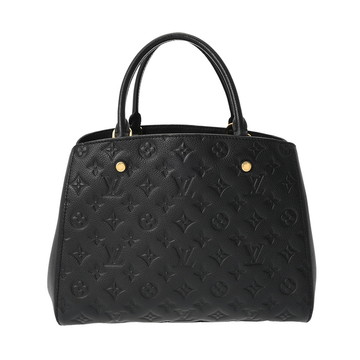 ルイ ヴィトン モノグラムアンプラント モンテーニュ MM ノワール M41048 レザー レディース バッグ 【中古】【bag】