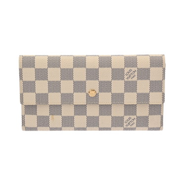 ルイ ヴィトン ダミエアズール ポルトフォイユインターナショナル ホワイト N61732 ダミエキャンバス レディース 財布 【中古】【purse】