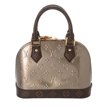 ルイ ヴィトン モノグラムヴェルニ アルマ BB シャンパーニュメタリゼグレー M44862 ヴェルニ レディース バッグ 【中古】【bag】