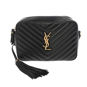 サンローラン ルー カメラバッグ ブラック FLY612544 1021 グレインレザー レディース バッグ 【中古】【bag】