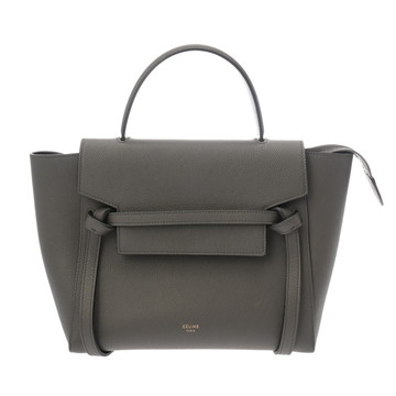 セリーヌ ナノ ベルトバッグ グレー 189003ZVA グレインドカーフ レディース バッグ 【中古】【bag】