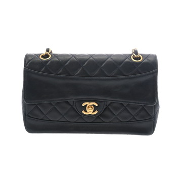 シャネル マトラッセ チェーンショルダー ネイビー ラムスキン レディース バッグ 【中古】【bag】