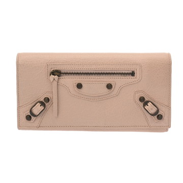 バレンシアガ クラシックコンチネンタルウォレット ピンク 253036 5630 レザー レディース 財布 【中古】【purse】